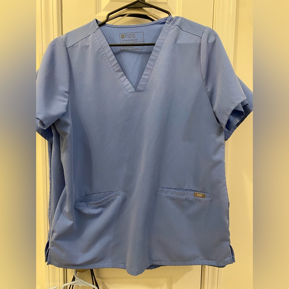 Figs cecil blue top